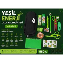 Yeşil Enerji 14 Parça Okul Kalemlik Seti
