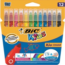 Kitabevimden Bic Keçeli Kalem Kids Couleur Yıkanabilir 12 Renk 920293