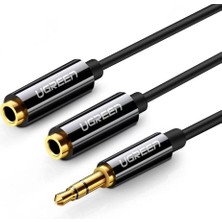 Ugreen 3.5mm 2'li Aux Kulaklık Çoklayıcı, Siyah
