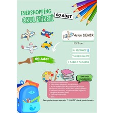 EyER Shoping Isme Özel Su Geçirmez Uçak Temalı Okul Etiketi Sticker Kişiye Özel Erkek Çocuk Isim Etiketi 116 Adet