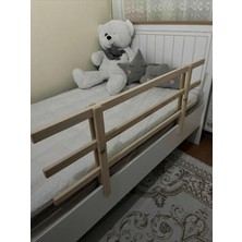 St. Morritz Bebek Çocuk Yatak Bariyeri Yatak Koruma Beşik Korkuluğu Doğal Ahşap
