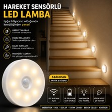 Hili Hareket Sensörlü LED Gece Lambası – Kablosuz Otomatik Merdiven Dolap Koridor Aydınlatma