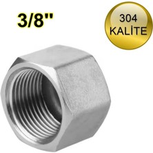 St. Morritz Paslanmaz Çelik Kör Tapa 3/8'' (2 Adet) Iç Dişli Krom 304 Kalite