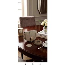 Salmore Bej Oval Omuz Çantası