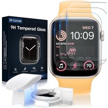 Mucize Serisi 4/5/6/SE için 3 Paket Ekran Koruyucu 44 mm, 9H Temperli Cam Tam Kapsama Kabarcıksız Su Geçirmez Sonsuz HD Kalkan 4/5/6/SE 44mm (2022) için