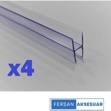 St. Morritz Cam Balkon 8 mm Şeffaf Fitil Büyük H 4 Adet 150 cm