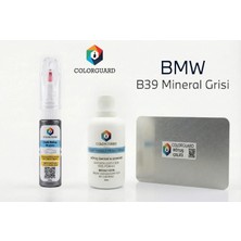 COLORGUARD BMW B39 Mineral Grisi Rötuş Seti - 2 si 1 Arada İğne ve Fırça Uçlu Şişe, Solüsyon ve Rötuş Çeliği