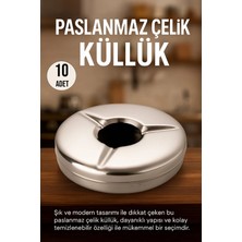 St. Morritz 10 Adet ! Paslanmaz Havuzlu Kapaklı Kül Tablası Küllük