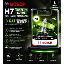 Bosch H7 Longlife Daytime Halojen Far Ampulü 12V 55W Standarttan 3 Kat Daha Uzun Ömürlü ( 1 Adet )