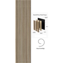 Akupanel Premium 60X245 cm Meşe Renk Akustik Ahşap Duvar Paneli