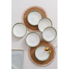 St. Morritz 6'lı Dubai Çukur Yemek Tabağı Seti 20CM - Sade ve Modern Tasarım Porselen Tabaklar