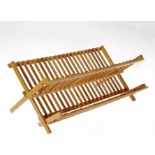 St. Morritz Bambu Katlanabilir Tabaklık Bulaşıklık Büyük Boy 47 cm x 32 cm