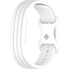 Caseonn Google Fitbit Air Kordon Premium Silikon Spor Kayış Beyaz