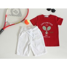 HC Happy Children Kırmızı Hc Tenis Club Erkek Çocuk Tişört