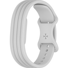 Caseonn Google Fitbit Air Kordon Premium Silikon Spor Kayış Gri