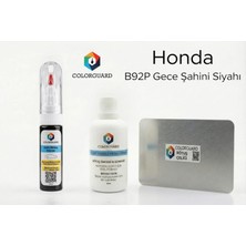 COLORGUARD Honda B92P Gece Şahini Siyahı Rötuş Seti - 2 si 1 Arada İğne ve Fırça Uçlu Şişe, Solüsyon ve Rötuş Çeliği