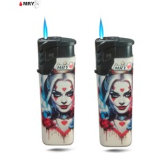 St. Morritz Joker Baskılı Rüzgara Dayanıklı Çakmak 2 Adet