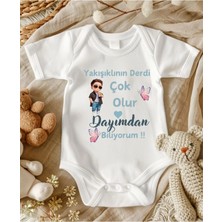 Lupi Dayı Yazılı Bebek Zıbın Yüzde Yüz Pamuk 5