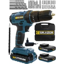 St. Morritz Germany Technology X-Rs 56 V 5 Ah Darbeli Çift Akülü Şarjlı Vidalama Matkap 27 Parça Set