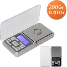 St. Morritz Hassas Dijital Cep Terazi 200G-0.01G, Pil Hediyeli, Metalik Renk