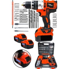 St. Morritz Xpro Serii Xr 30 Pcs 58 V 10 Ah Darbeli Titanium Sargılı Lion Akülü Turbo Şarjlı Vidalama Matkap