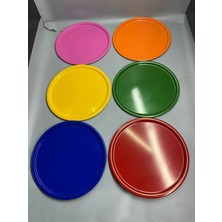 St. Morritz 6'lı Mix Set Metal Tek Kişilik Dekoratif Mum, Çay, Kahve ve Pasta Servisi Sunum Tepsisi 30 cm