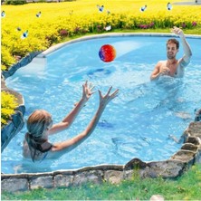St. Morritz Dayanıklı Kauçuk Ay Top Plaj ve Havuz Topu Yüzme Suya Batmayan Zıplayan Renkli Top