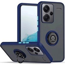 Kmrsfres Newface Xiaomi Redmi Note 13 Pro Plus Kılıf Montreal Yüzüklü Silikon Kapak - Lacivert