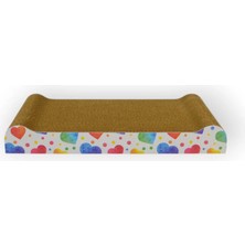 St. Morritz Karton Kedi Tırmalama Snugg 43,5X21X6CM Kalp Desenli