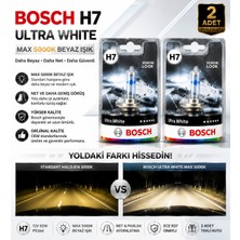 Bosch H7 Ultra White Max 5000K Beyaz Işık Xenon Görünümlü Far Ampulü 2 Adet