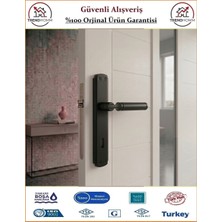 GrossAVM Parçalı Aynalı İç Oda Kapı Kolu - Mat Siyah - ODA