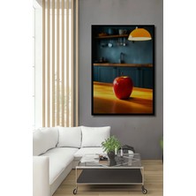 St. Morritz Elma Cazibesi Modern Mutfak Ahşap Dekoratif Dikdörtgen Salon/ofis/ev Çerçeve Görünümlü Tablo