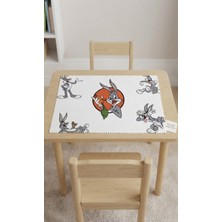 Yelay Home Leke Tutmayan Yıkanabilir 30X50 cm 10 Adet Beslenme Örtüsü - Bugs Bunny