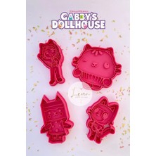 St. Morritz Gabby Dollhouse Kedi Kurabiye Kek Şeker Kurabiye Kalıbı ve Hamur Şekillendirici (Set)