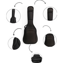 Erga Müzik Pro Gigbag Kalın Akustik Gitar Kılıfı-Çantası - Siyah 1900 Denye Lüx Kumaş - %100 Su Geçirmez