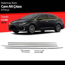 Ekolmaks Toyota Corolla 2019+ 8 Parça Alt Krom Cam Çıtası