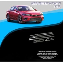Ekolmaks Honda Civic Fe1 2021+ Alt Cam Çıtası 8 Parça Krom