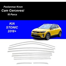 Ekolmaks Kia Stonic 2018 Tamtur 10 Parça Krom Cam Çıtası
