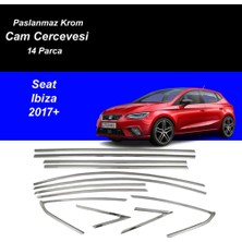 Ekolmaks Seat Ibiza 2017+ Tamtur 14 Parça Krom Cam Çıtası