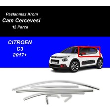 Ekolmaks Citroen C3 2017+ Tamtur 12 Parça Krom Cam Çıtası