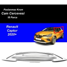 Ekolmaks Renault Captur 2020+ 18 Parça Tamtur Krom Cam Çıtası