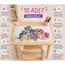 Yelay Home Leke Tutmayan Yıkanabilir 30X50 cm 10 Adet Beslenme Örtüsü - My Little Pony