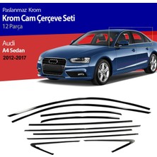 Ekolmaks Audi A4 2012-2017 12 Parça Tamtur Krom Cam Çıtası