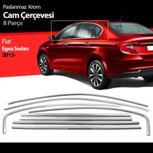 Ekolmaks Fiat Egea Sd Cross Tamtur 8 Parça Krom Cam Çıtası