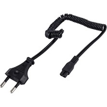 Tıraş Makinesi USB Şarj Kablosu Spiralli Siyah (1 Metre)