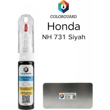 COLORGUARD Honda NH 731 Siyah İğneli ve Fırçalı Özel Tasarım Şişe Rötuş Boyası ve Profesyonel Rötuş Çeliği Seti