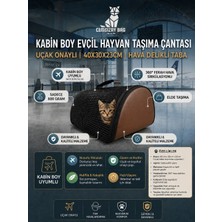 Cemgizay Kedi ve Köpek Taşıma Çantası 40x30x23 cm Kabin Boy Softcase Taba Renk