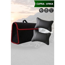 Automod Cupra Ateca Uyumlu Bagaj Çantası Koltuk Yastığı Spor Model Lüks Siyah Renk