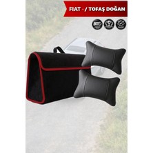 Automod Fiat  Tofas Dogan Uyumlu Spor Model Lüks Koltuk Yastığı Bagaj Çantası Siyah Renk