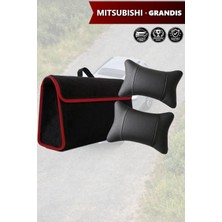 Automod Mitsubishi Grandis Uyumlu Koltuk Yastığı Bagaj Çantası Lüks Spor Model Siyah Renk